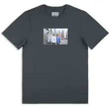 Unisex T-Shirt: Detroit Bus Photo T-shirt (Navy Blue) (Back Print & Ex-Tour) thumbnail