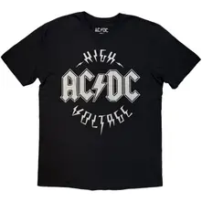 Unisex T-Shirt: Silver High Voltage EU Tour '25 (Black) (Back Print & Ex-Tour) thumbnail