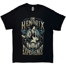 Jimi Hendrix, Tričko Art Nouveanu, Unisex, Čierna