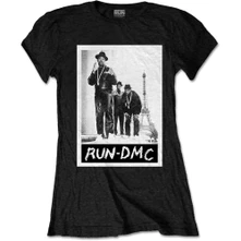 Run-DMC, Tričko Paris Photo, Žena, Čierna
