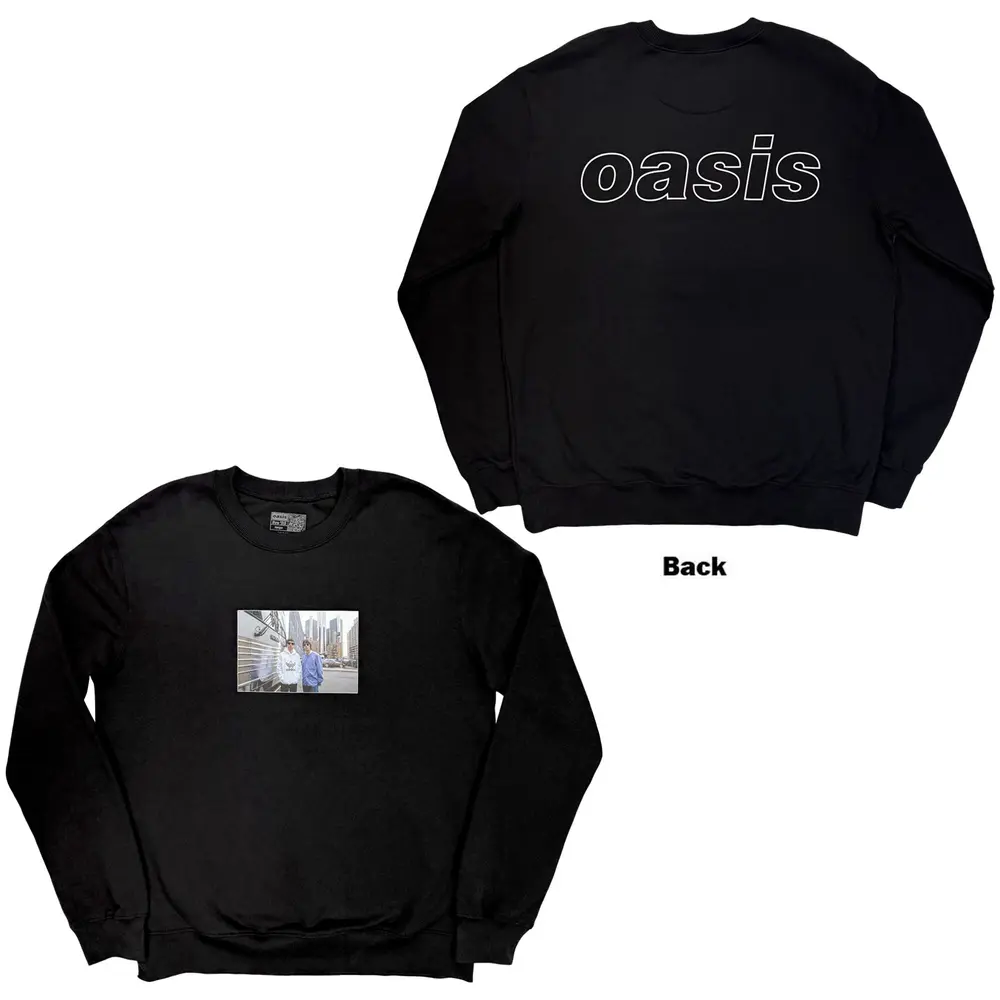 Unisex Sweatshirt: Detroit Bus Photo (Black) (Back Print & Ex-Tour)