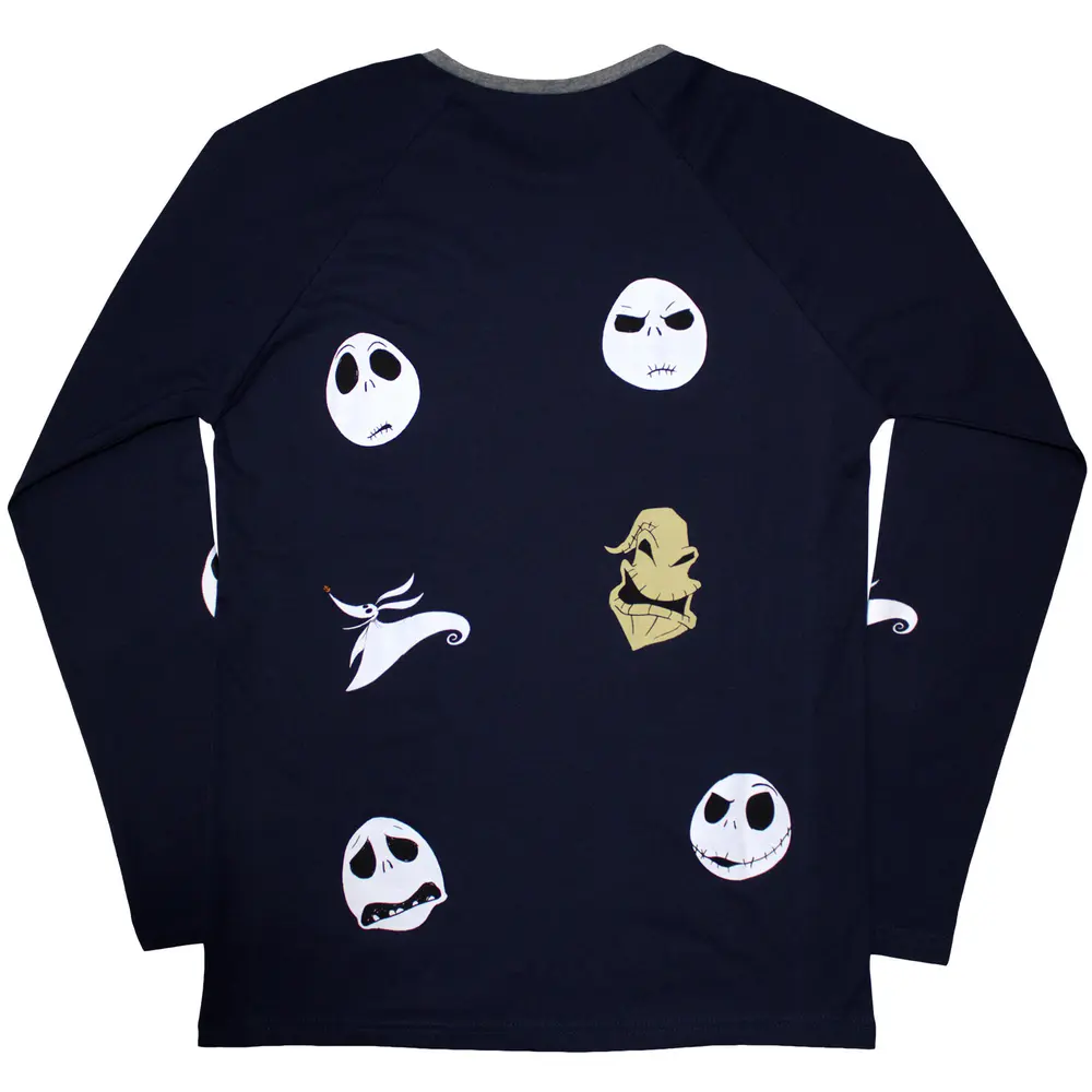 The Nightmare Before Christmas – Character Heads (Albastră) (Tricou cu mânecă lungă)