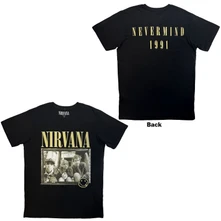 Nirvana, Tričko Nevermind '91 Hotel Photo, Unisex, Čierna