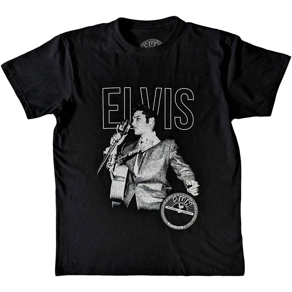 Unisex T-Shirt: Elvis Live Portrait (Black)