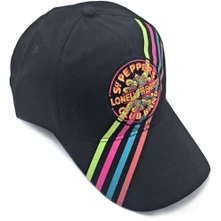 The Beatles, Šiltovka Sgt Pepper Stripes, Unisex, Čierna
