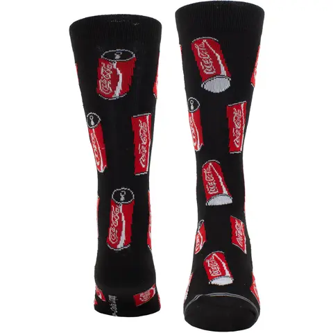 Unisex Crew Socks: Coke Cans (Black) (UK Size 6.5 - 11)