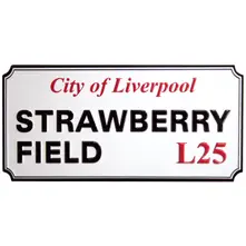 Fridge Magnet: Strawberry Field Liverpool Sign Embossed thumbnail