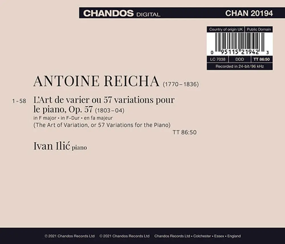 ILIC, IVAN - REICHA REDISCOVERED