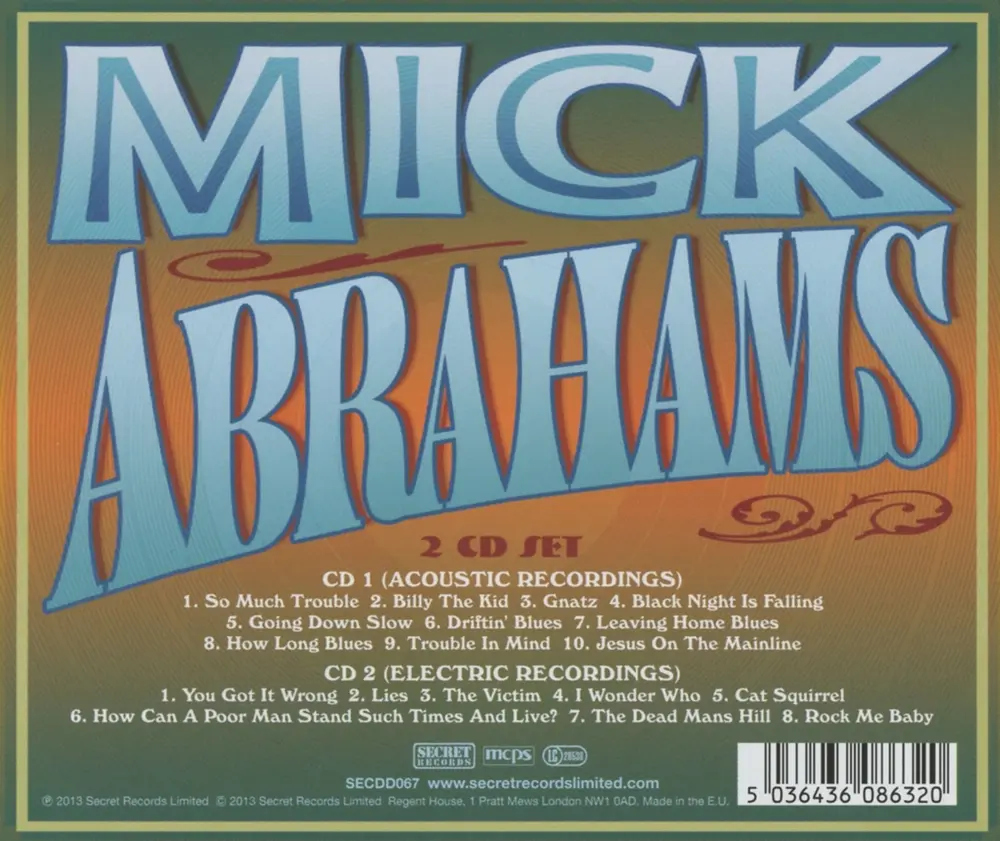 Mick Abrahams – CAT SQUIRREL BLUES (CD)
