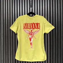 Unisex Unplugged T-Shirt: In Utero Angel (Green) (Back Print) thumbnail