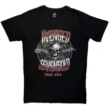 Avenged Sevenfold, Tričko Tour '18, Unisex, Čierna
