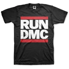 Run-DMC, Tričko Logo, Unisex, Čierna