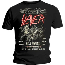 Slayer, Tričko Vintage Flyer, Unisex, Čierna