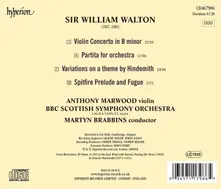 WALTON: VIOLIN CONCERTO, PARTITA & HINDEMITH VARIA thumbnail
