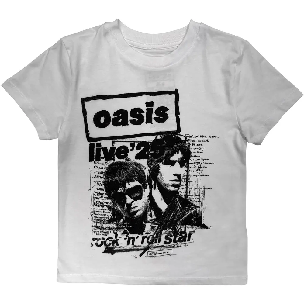 Kids T-Shirt: Live '25 Rock N Roll Star (White) (Ex-Tour)