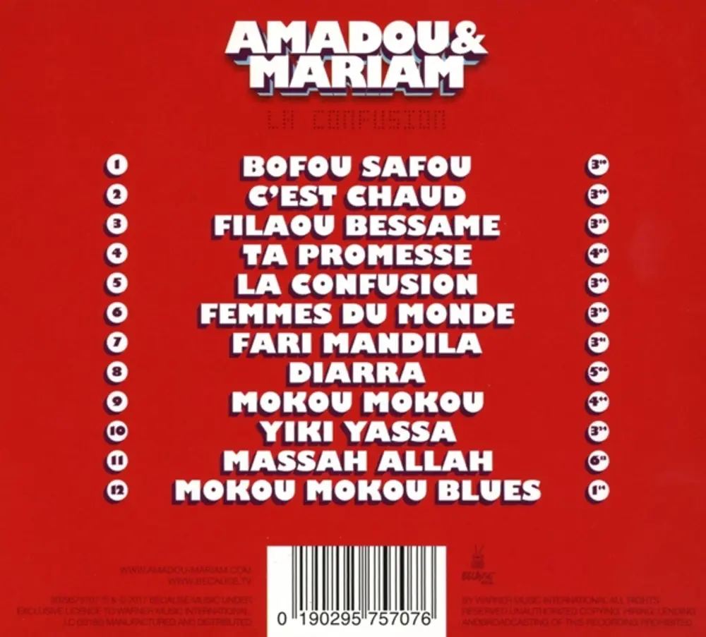 Amadou & Mariam – LA CONFUSION (CD)