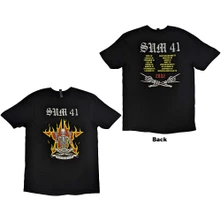 Sum 41, Tričko AKNF Skeleton European Tour 2022, Unisex, Čierna
