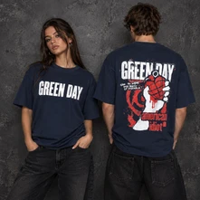 Tričko Unisex Unplugged T-Shirt: American Idiot Grenade (Navy Blue) (Back Print)