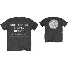 The Beatles, Tričko SPLHCB with Drum, Unisex, Šedá