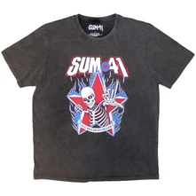 Sum 41, Tričko All Killer No Filler Skeleton, Unisex, Šedá