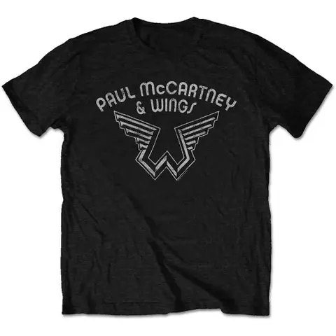 Paul McCartney – Tričko Wings Logo (Čierna), Unisex, Čierna