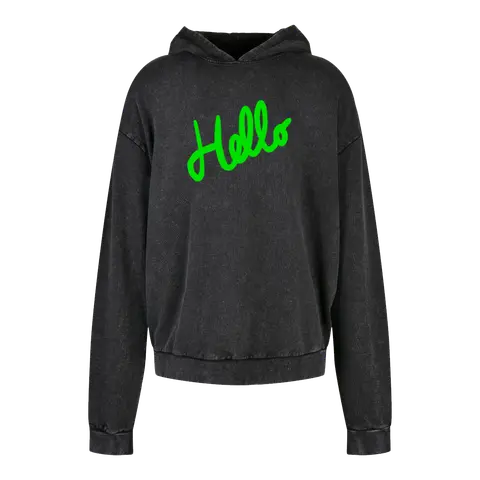 Green Hello Premium Hoodie