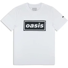 Oasis, Tričko Stencil Logo, Unisex, Biela