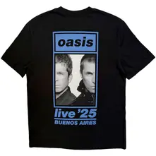 Unisex T-Shirt: Live '25 Buenos Aires Half Face (Black) (Back Print & Ex-Tour) thumbnail