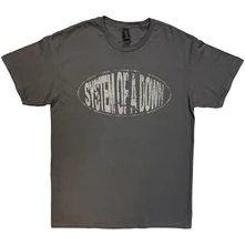 System of a Down, Tričko Stretched Logo, Unisex, Šedá