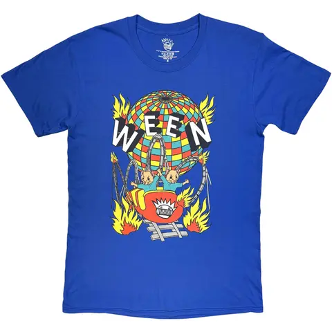 Ween – Tričko Rollercoaster (Modrá), Unisex, Modrá