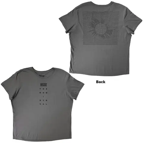 Unisex T-Shirt: Logo and Signal (Grey) (Back Print)