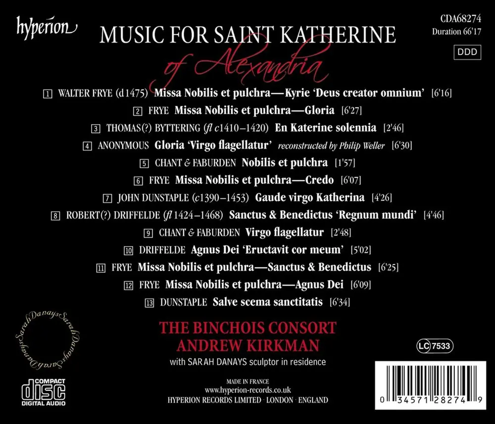 MUSIC FOR SAINT KATHERINE OF ALEXANDRIA