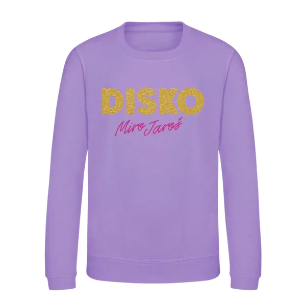 Mikiny – Crewneck Disko glitter, Detské, Fialová