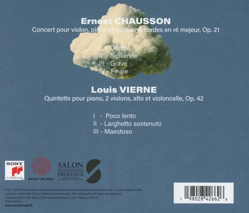 Éric Le Sage – Concert De Chausson - Quintette De Vierne (CD)