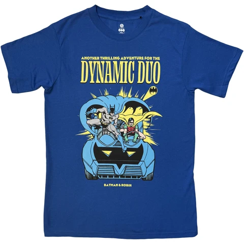 Unisex T-Shirt: Batman Batman Batman & Robin Dynamic Duo (Blue)