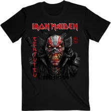 Iron Maiden, Tričko Senjutsu Black Cover Vertical Logo, Unisex, Čierna