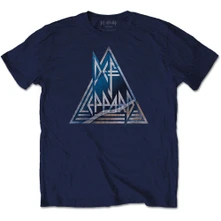Def Leppard, Tričko Triangle Logo, Unisex, Modrá