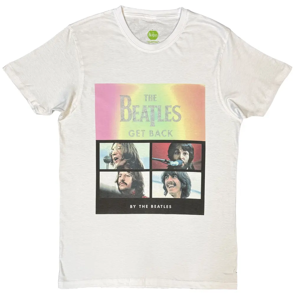 The Beatles – Album Faces Gradient Silver Printing (Biela) (Tričko)