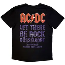 Unisex T-Shirt: Let There Be Rock Dusseldorf EU Tour '25 (Black) (Back Print & Ex-Tour) thumbnail
