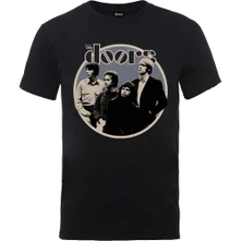 The Doors, Tričko Retro Circle, Unisex, Čierna
