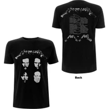 Metallica, Tričko 4 Faces, Unisex, Čierna