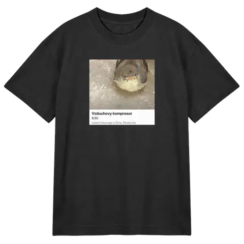 Bazárik Piko – Tričko Vzduchový kompresor, Unisex, Off Black