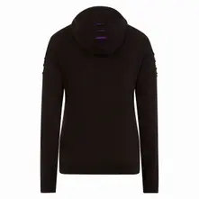Ladies Ripped Pullover Hoodie: Cattitude (Black & Purple) thumbnail