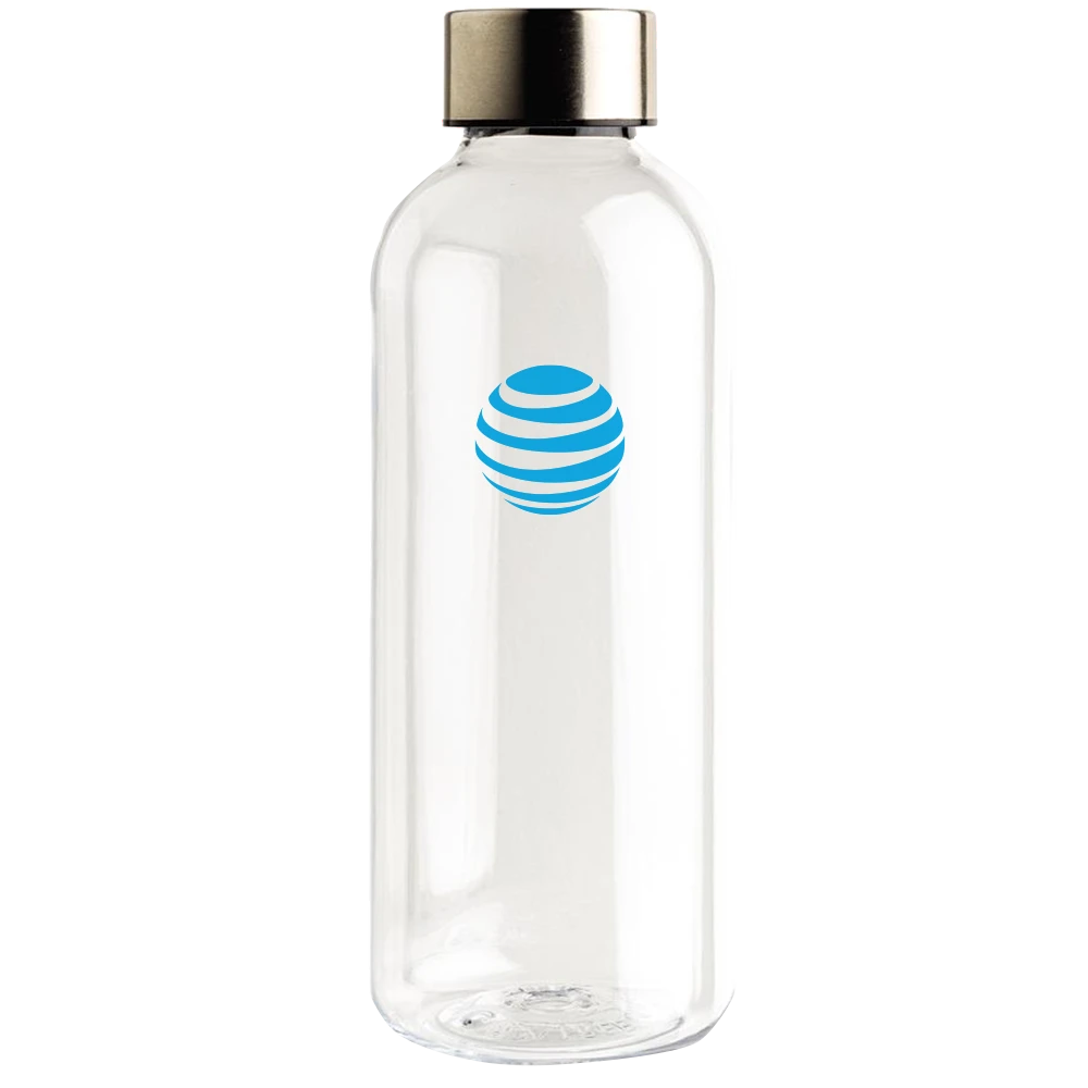 Water bottle with metallic lid