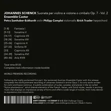 Ensemble Castor – JOHANNES SCHENCK: SUONATE PER VIOLINO E VIOLONE O CIMBALO OP. 7 - VOL. 2 (CD)