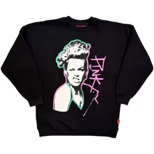 Ladies Unplugged Sweatshirt: Paint Pen (Black) thumbnail