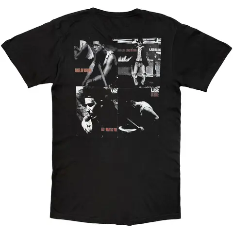 U2 – Tričko Rattle And Hum Photos (Čierna), Unisex, Čierna