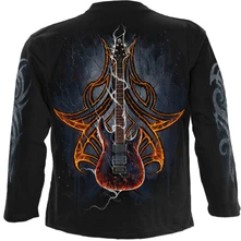 Unisex Long Sleeve T-Shirt: Death Rocker (Black) (Back & Sleeve Print) thumbnail