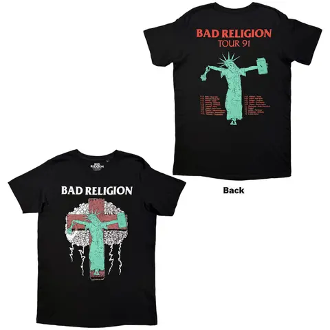Unisex T-Shirt: Liberty '91 Tour (Black) (Back Print)