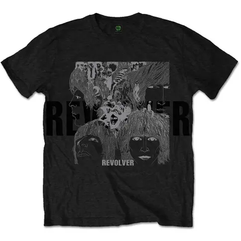 The Beatles – Tričko Reverse Revolver Foiled (Čierna), Unisex, Čierna